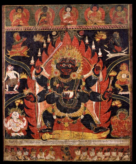 Mahakala (Buddhist Protector) - (1 face - 6 hands) (Himalayan Art)