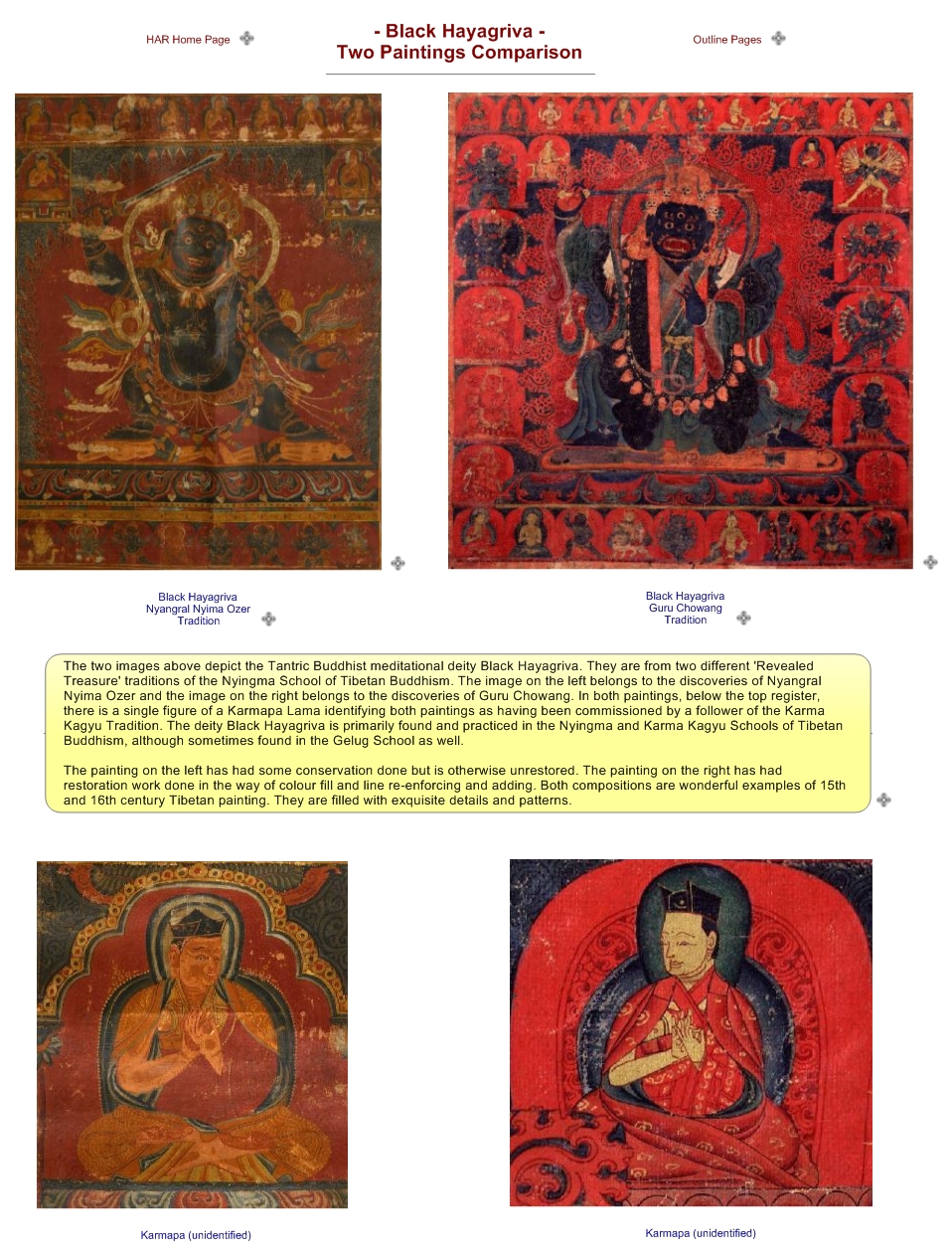 - Black Hayagriva - Two Paintings Comparison