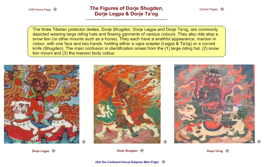 The Figures of Dorje Shugden, Dorje Legpa & Dorje Ta'og