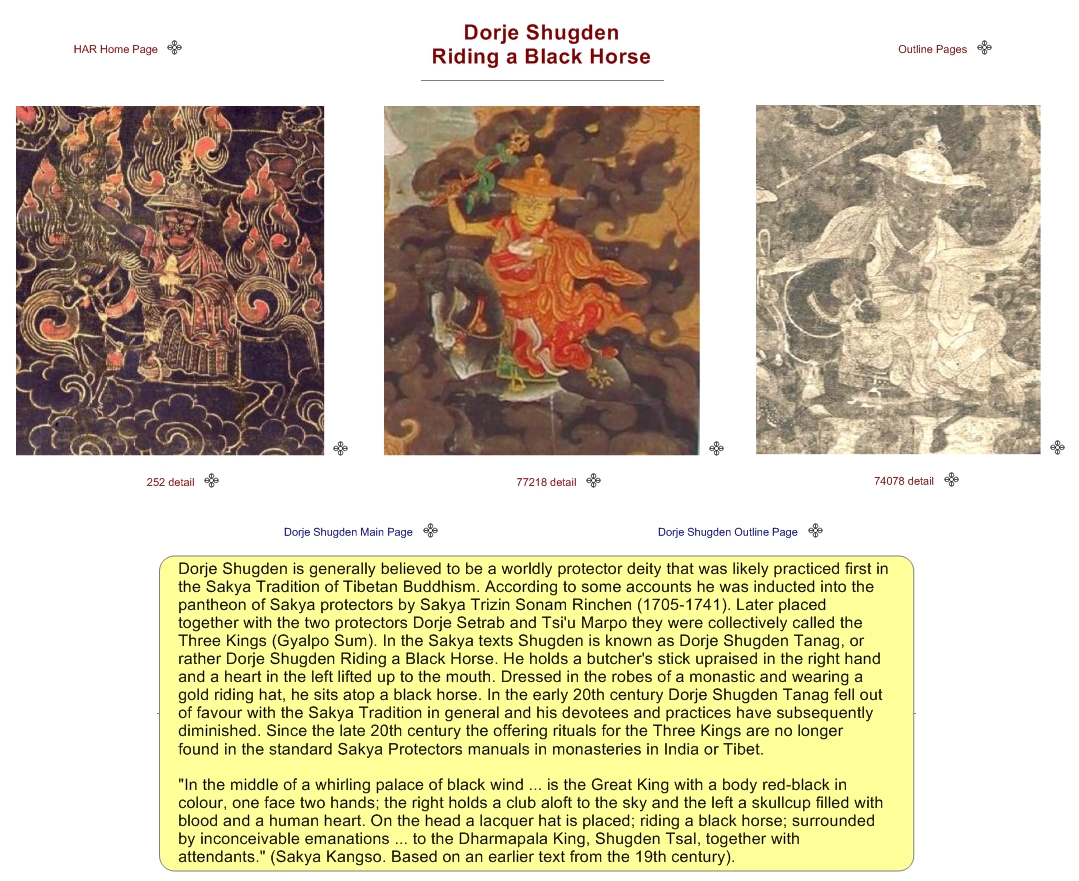 Dorje Shugden Riding a Black Horse