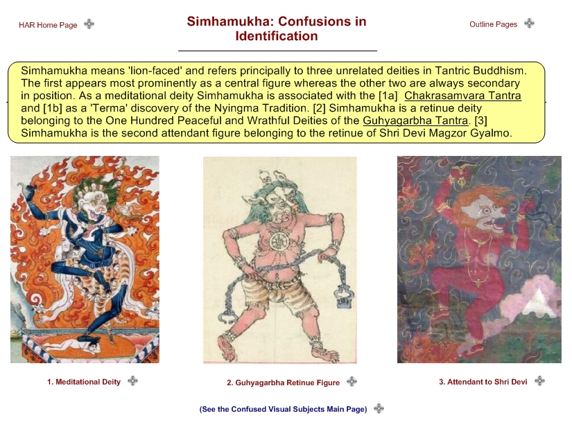 Simhamukha: Confusions in Identification