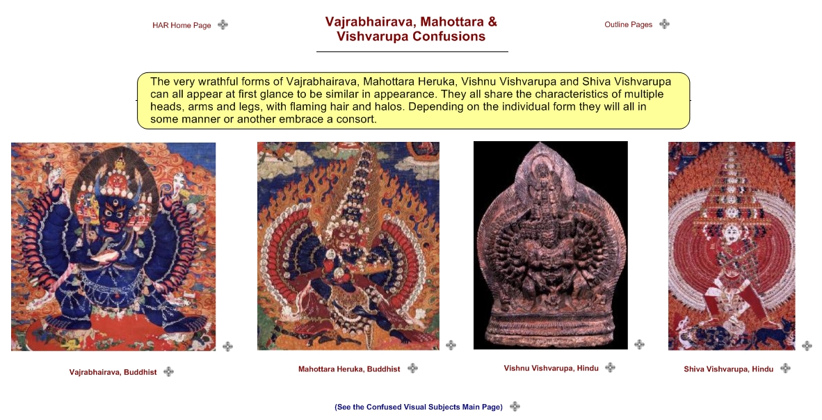 Vajrabhairava, Mahottara & Vishvarupa Confusions