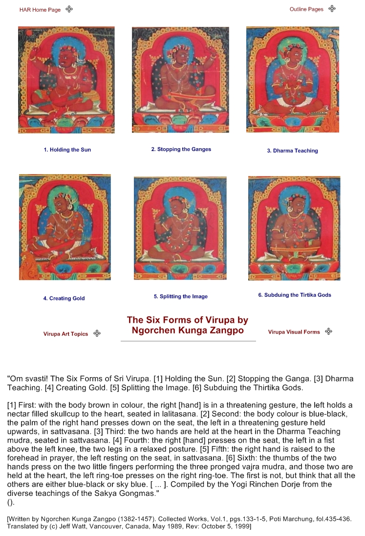 The Six Forms of Virupa by Ngorchen Kunga Zangpo